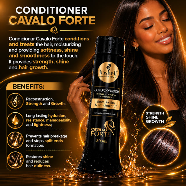 Haskell Cavalo Forte Duo Kit 10.14 oz (300ml) Each - Intense Softness - Buy now at MKPBR.COM – Worldwide Shipping