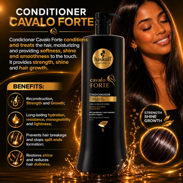 Haskell Cavalo Forte Conditioner 1L - For Hair Strength & Growth - Buy now at MKPBR.COM