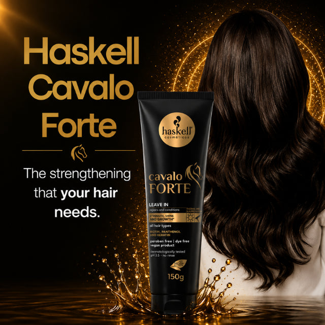 Haskell Cavalo Forte Leave-In Cream 150g - For Hair Strength & Growth - Buy now at MKPBR.COM – Worldwide Shipping