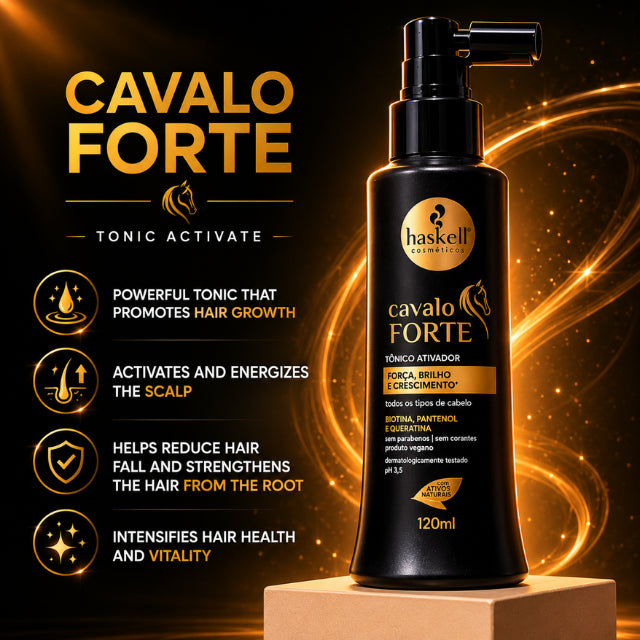 Haskell Cavalo Forte Scalp Tonic 120ml - Stimulates Hair Growth - Buy now at MKPBR.COM – Worldwide Shipping