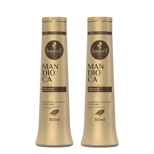 Haskell Mandioca Duo Kit Shampoo & Conditioner 16.91 oz (500ml) - For Hydration & Growth - Buy now at MKPBR.COM – Worldwide Shipping