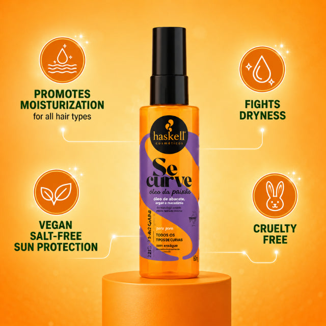 Haskell Se Curve Óleo do Poder Curl-Nourishing Oil 2.03 oz - For All Curl Types - Buy now at MKPBR.COM – Worldwide Shipping