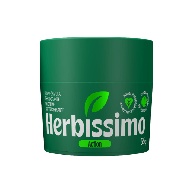 Herbíssimo Action Cream Deodorant 55g Front – Buy now at MKPBR.COM – Worldwide Shipping
