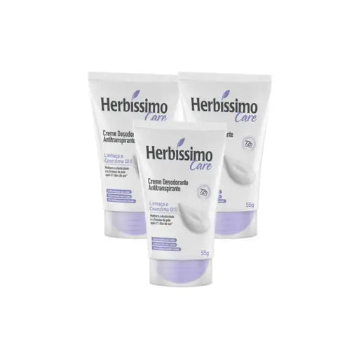 Herbíssimo Care Flaxseed & Coenzyme Q10 Antiperspirant Kit 3 Units – 48H Protection – Buy now at MKPBR.COM – Worldwide Shipping