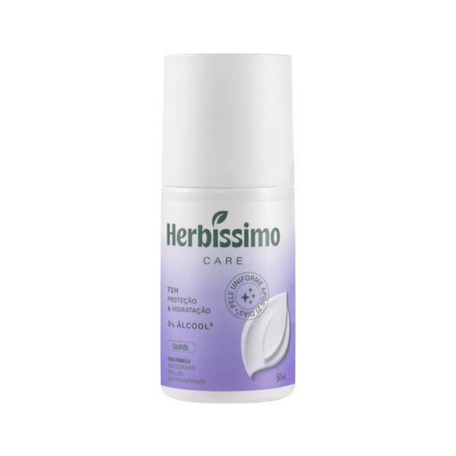 Herbíssimo Care Lavender Roll-On Antiperspirant Deodorant 50 ml – front view – Buy now at MKPBR.COM – Worldwide Shipping