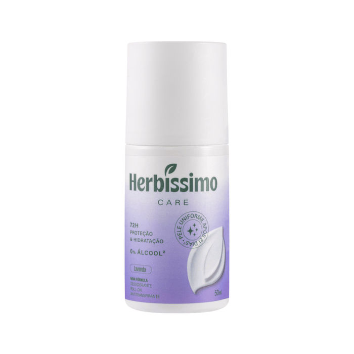 Herbíssimo Care Lavender Roll-On Antiperspirant Deodorant 50 ml – front view – Buy now at MKPBR.COM – Worldwide Shipping
