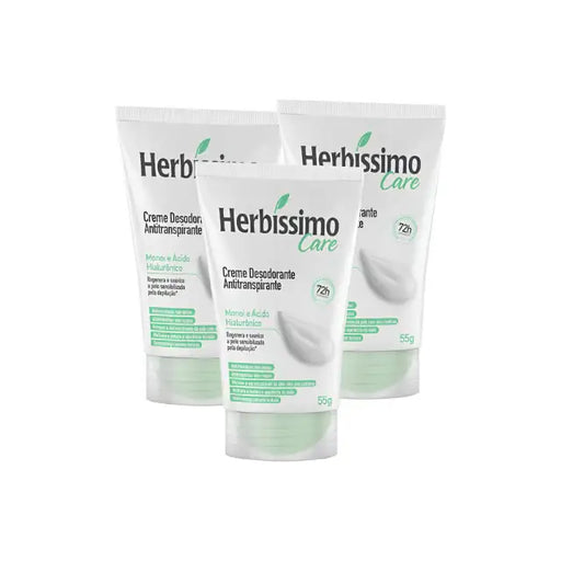 Herbíssimo Care Monoi & Hyaluronic Acid Antiperspirant Kit 3 Units – 48H Protection – Buy now at MKPBR.COM – Worldwide Shipping