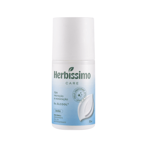 Herbíssimo Care Sensitive Roll-On Antiperspirant Deodorant 50 ml – front view – Buy now at MKPBR.COM – Worldwide Shipping