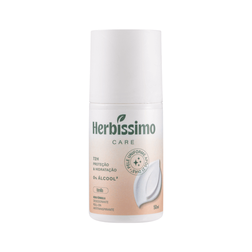 Herbíssimo Care Vanilla Roll-On Antiperspirant Deodorant 50 ml – front view – Buy now at MKPBR.COM – Worldwide Shipping
