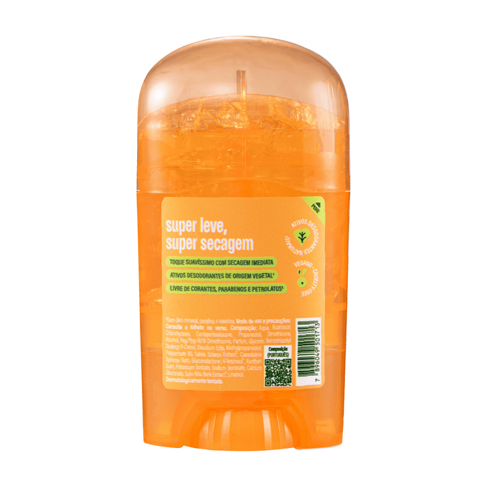 Herbíssimo Invisible Gel Aura Antiperspirant Deodorant Stick 45 g – back label – Buy now at MKPBR.COM – Worldwide Shipping
