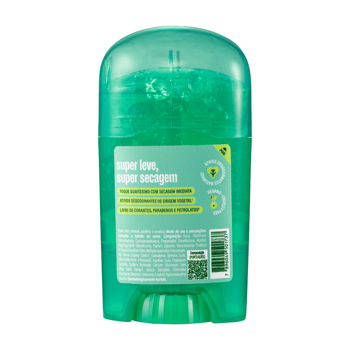 Herbíssimo Invisible Gel Breeze Antiperspirant Deodorant Stick 45 g – back label – Buy now at MKPBR.COM – Worldwide Shipping