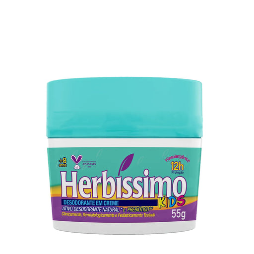 Herbíssimo Kids Aluminum-Free Cream Deodorant 55 g – front view – Buy now at MKPBR.COM – Worldwide Shipping
