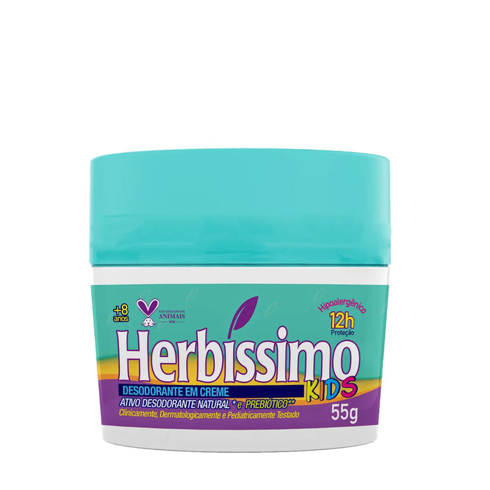 Herbíssimo Kids Aluminum-Free Cream Deodorant 55 g – front view – Buy now at MKPBR.COM – Worldwide Shipping