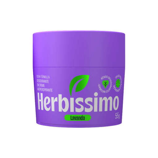 Herbíssimo Lavender Antiperspirant Cream Deodorant front view – Buy now at MKPBR.COM – Worldwide Shipping
