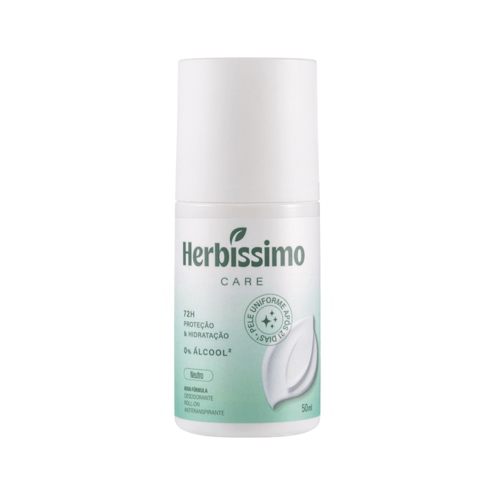Herbíssimo Neutro Fragrance-Free Roll-On Antiperspirant Deodorant 50 ml – front view – Buy now at MKPBR.COM – Worldwide Shipping