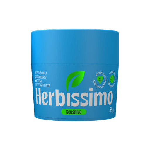 Herbíssimo Sensitive Antiperspirant Cream Deodorant front view – Buy now at MKPBR.COM – Worldwide Shipping
