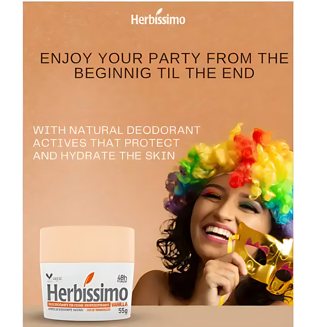 Herbíssimo Vanilla Cream Deodorant Kit Hydrating – 24H Axillary Hydration – Buy now at MKPBR.COM – Worldwide Shipping
