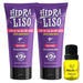 Hidraliso Duo Smoothing Set front view with two 200 ml bottles and 10 ml argan oil – Buy now at MKPBR.COM – Worldwide Shipping