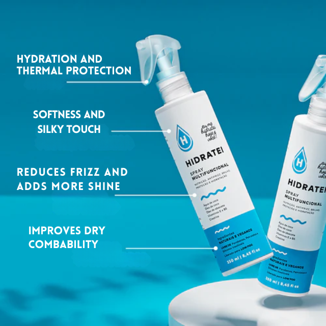 Hidratei Multifunctional Hair Treatment Spray for silky finish – Buy now at MKPBR.COM – Worldwide Shipping