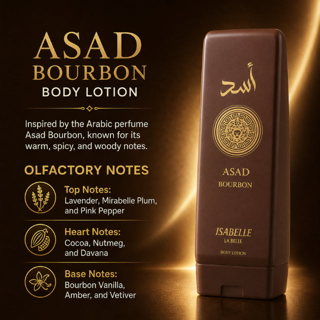 Isabelle La Belle Asad Bourbon Body Moisturizing Lotion Fast-Absorbing and Non-Greasy – Buy now at MKPBR.COM – Worldwide Shipping