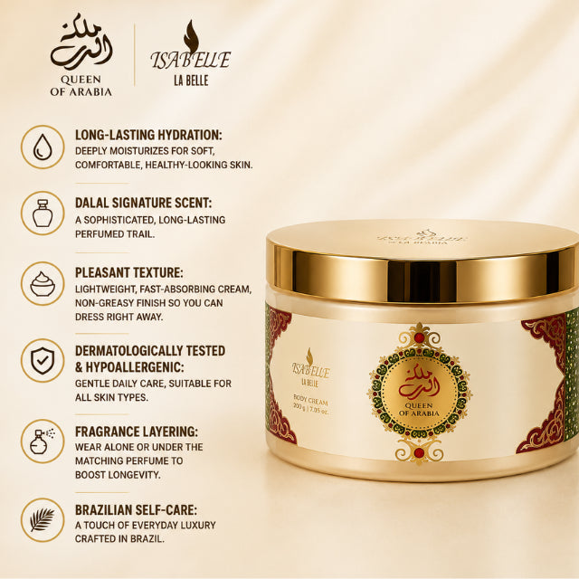 Isabelle La Belle Queen of Arabia Body Moisturizing Lotion 200ml Perfumed Body Cream – Buy now at MKPBR.COM – Worldwide Shipping