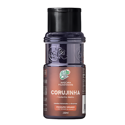 Kamaleão Color Corujinha Vegan Medium Brown Hair Mask available in 100g and 150g sizes – Buy now at MKPBR.COM – Worldwide Shipping