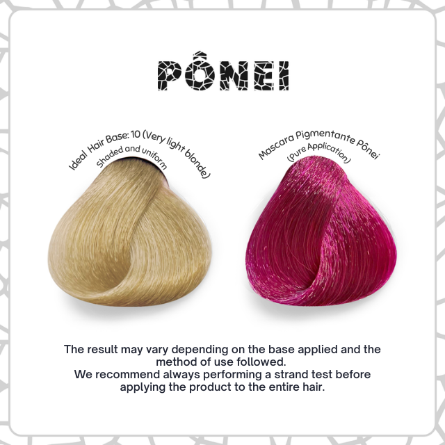 Vibrant magenta pink hair color result using Kamaleão Color Pônei on level 10 blonde hair – Buy now at MKPBR.COM – Worldwide Shipping