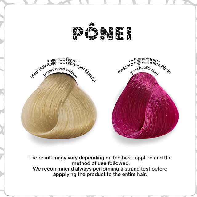Vibrant magenta pink hair color result using Kamaleão Color Pônei on blonde base