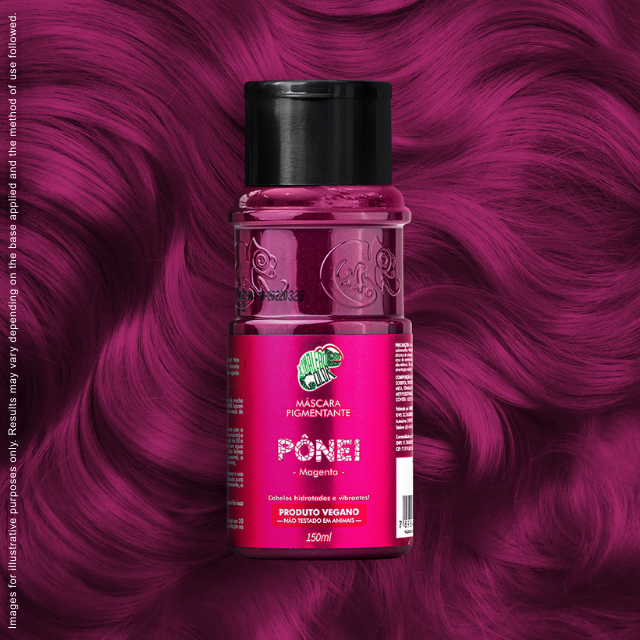 Close-up of the creamy and hydrating magenta pink texture of Kamaleão Color Pônei – Buy now at MKPBR.COM – Worldwide Shipping
