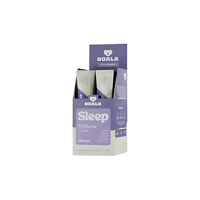 Koala Vanilla To Go Box - 14 Sachets - Smooth vanilla flavor for portable nighttime support, great for gifting and retail environments – Buy now at MKPBR.COM – Worldwide Shipping