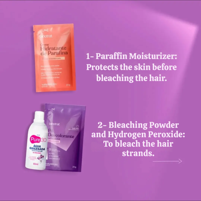 Labotrat Banho de Lua Paraffin Cream & Hydrogen Peroxide Kit – Buy now at MKPBR.COM – Worldwide Shipping