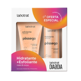 Labotrat Peach Velvet Glow Dúo: Hidratante con Niacinamida 6.42 fl oz (190 g) y Exfoliante Uniformizador 5.29 oz (150 g)