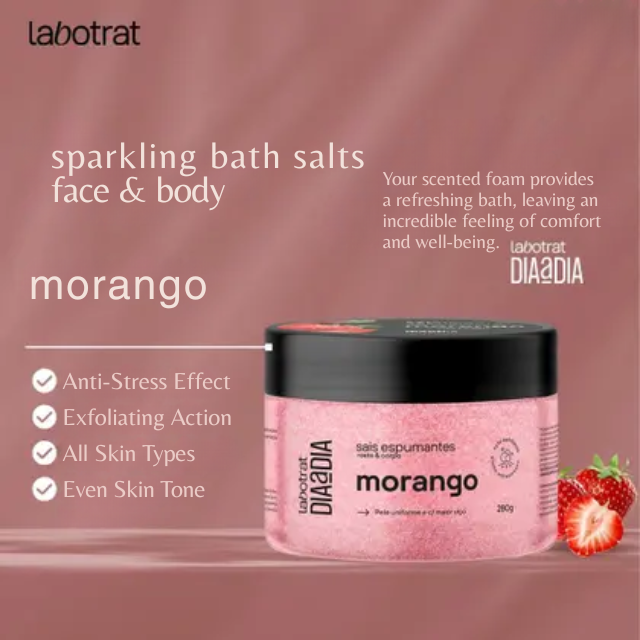 Labotrat Strawberry Liquid Soap and Foaming Salts for a revitalizing shower – Buy now at MKPBR.COM – Worldwide Shipping
