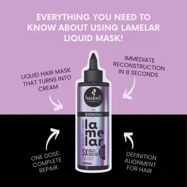 Haskell Lamellar Liquid Hair Mask 6.76 oz - Aligns Cuticles for Smoothness - Buy now at MKPBR.COM – Worldwide Shipping