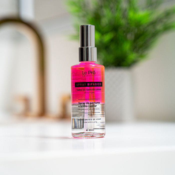 Le Prö Bifásico Pink hair perfume spray label close-up – Buy now at MKPBR.COM – Worldwide Shipping