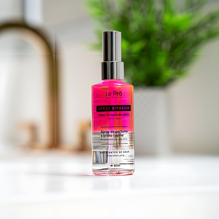 Le Prö Bifásico Pink hair perfume spray label close-up – Buy now at MKPBR.COM – Worldwide Shipping