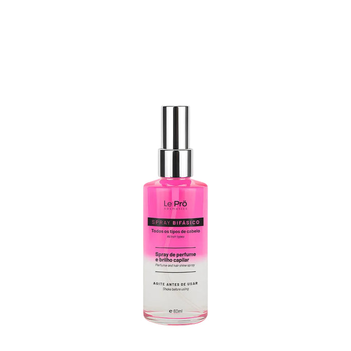Le Prö Bifásico Pink shine and perfume hair spray 60ml bottle – Buy now at MKPBR.COM – Worldwide Shipping