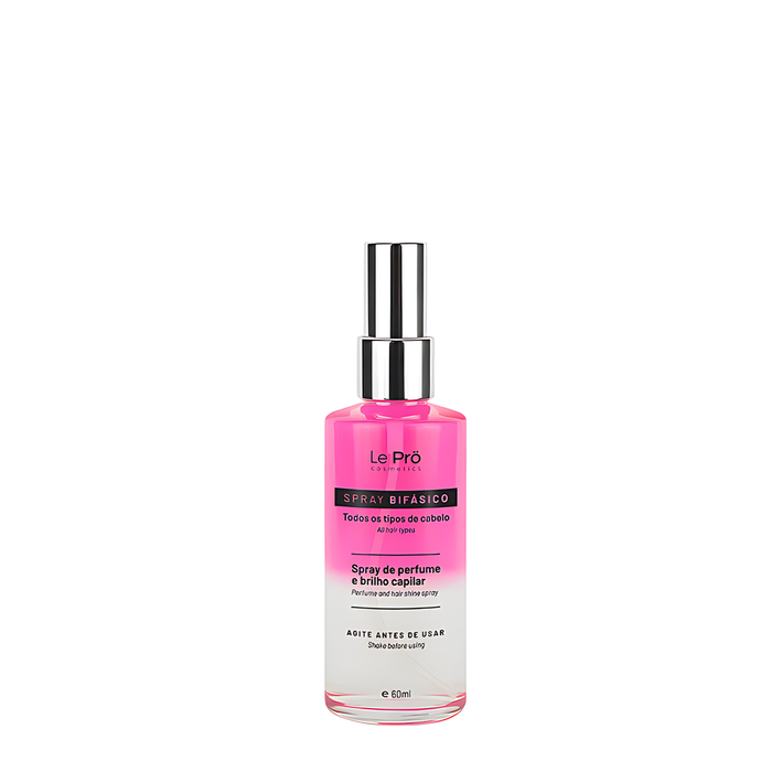 Le Prö Bifásico Pink shine and perfume hair spray 60ml bottle – Buy now at MKPBR.COM – Worldwide Shipping
