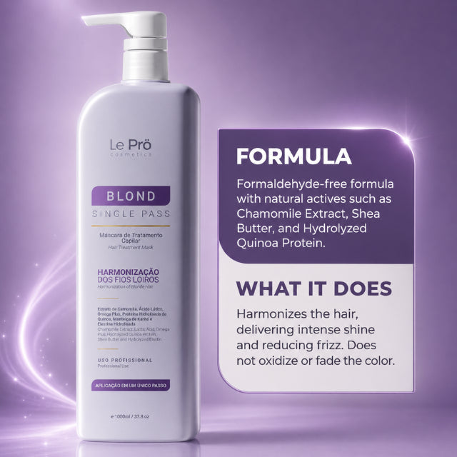 Le Prö Blond Single Pass Smoothing Hair Mask 33.8 fl oz Blonde Realignment – Buy now at MKPBR.COM – Worldwide Shipping