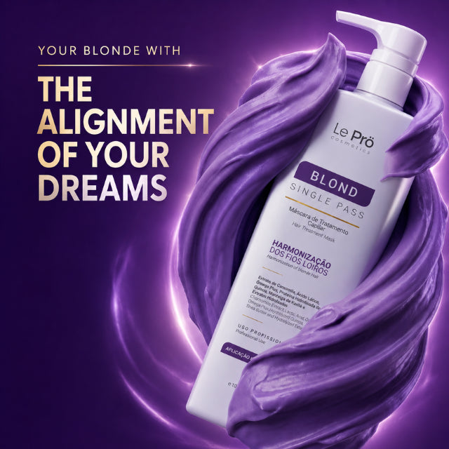 Le Prö Blond Single Pass Smoothing Hair Mask with Chamomile Extract and Shea Butter – Buy now at MKPBR.COM – Worldwide Shipping