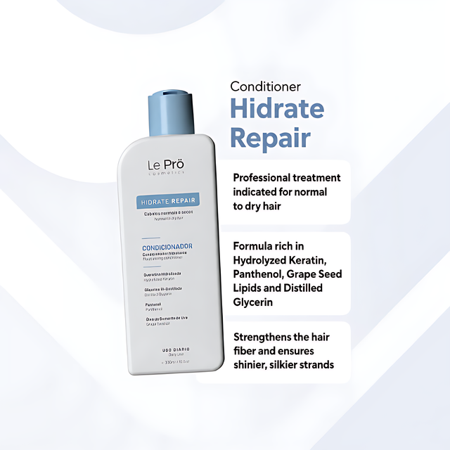  Le Prö Hidrate Repair Deep Hydration Conditioner 10.14 oz Brazilian Daily Treatment – Buy now at MKPBR.COM – Worldwide Shipping
