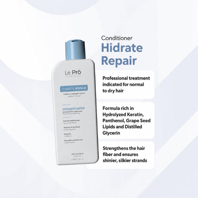  Le Prö Hidrate Repair Deep Hydration Conditioner 10.14 oz Brazilian Daily Treatment – Buy now at MKPBR.COM – Worldwide Shipping