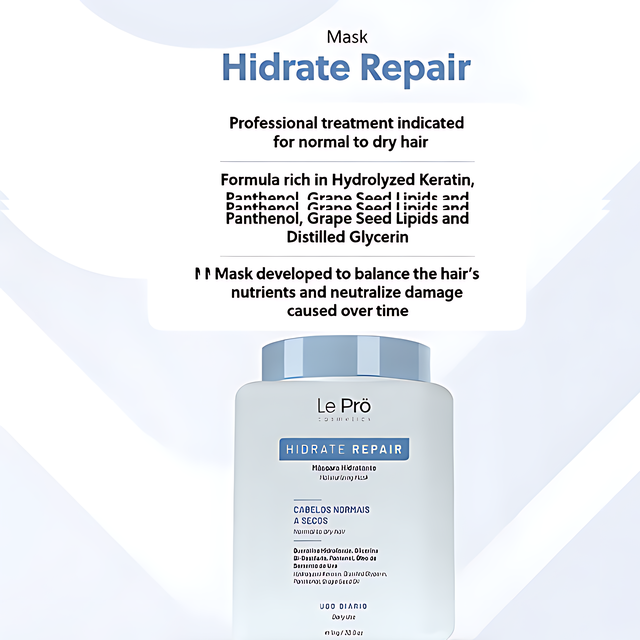 Le Prö Hidrate Repair Deep Hydration Mask Authentic Brazilian Professional Care – Buy now at MKPBR.COM – Worldwide Shipping