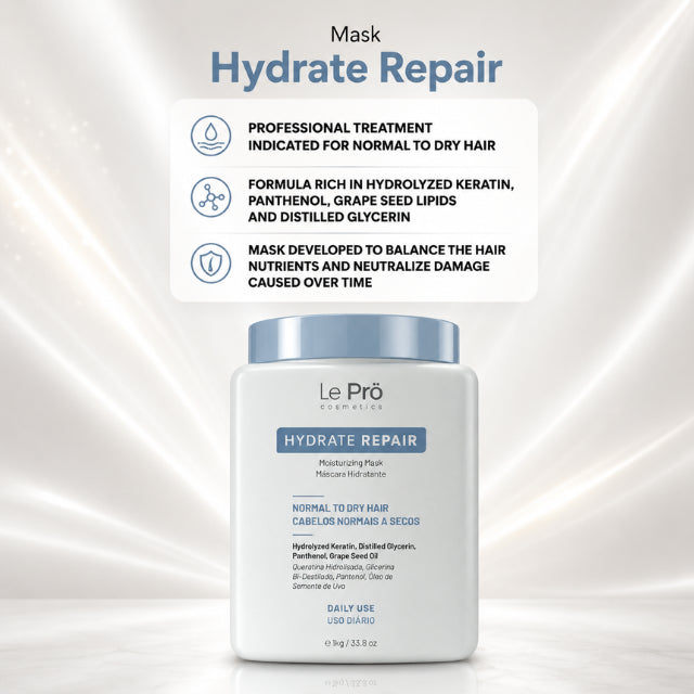  Le Prö Hidrate Repair Hydration Kit Brazilian 2-Piece Set Professional Size – Buy now at MKPBR.COM – Worldwide Shipping