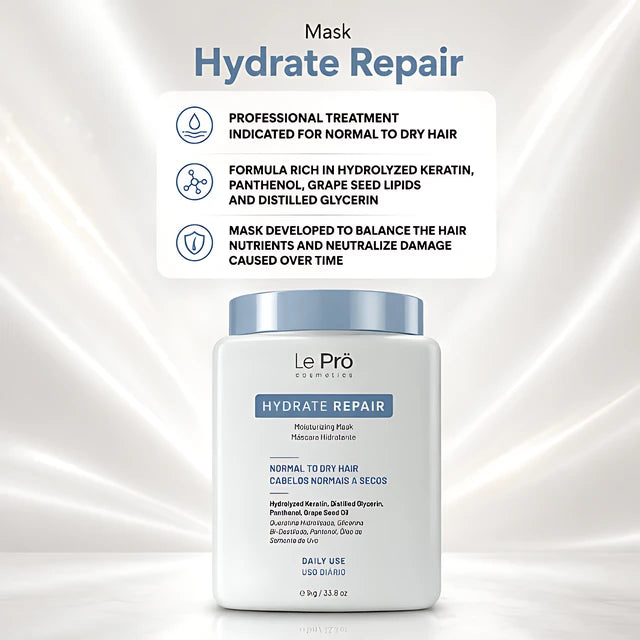  Le Prö Hidrate Repair Hydration Kit Brazilian 2-Piece Set Professional Size – Buy now at MKPBR.COM – Worldwide Shipping
