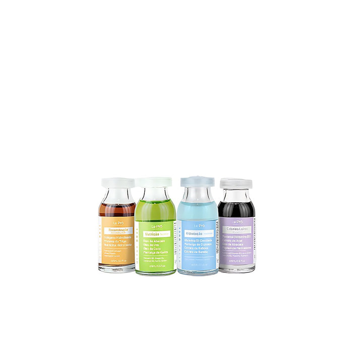 Le Prö Treatment Ampoules + Blond Brazilian hair care kit with four ultradose ampoules – Buy now at MKPBR.COM – Worldwide Shipping
