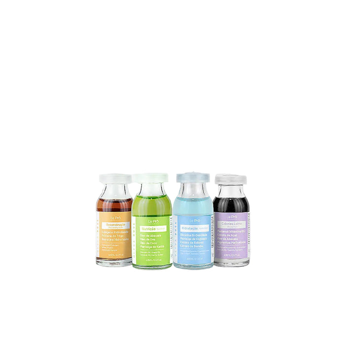 Le Prö Treatment Ampoules + Blond Brazilian hair care kit with four ultradose ampoules – Buy now at MKPBR.COM – Worldwide Shipping