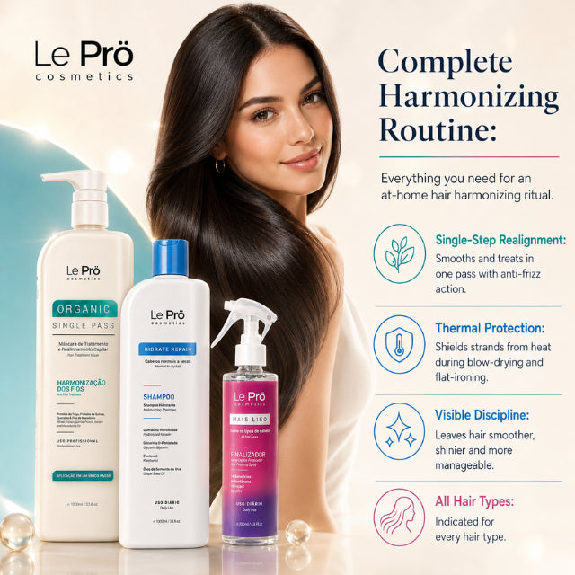 Le Prö Hair Harmonizing Essentials Kit 3-Piece Set Brazilian Hair Care – Buy now at MKPBR.COM – Worldwide Shipping