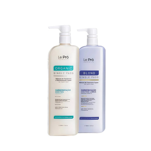 Le Prö Organic + Blond Treatment Masks 1L Brazilian hair care kit – full kit packaging – Buy now at MKPBR.COM – Worldwide Shipping