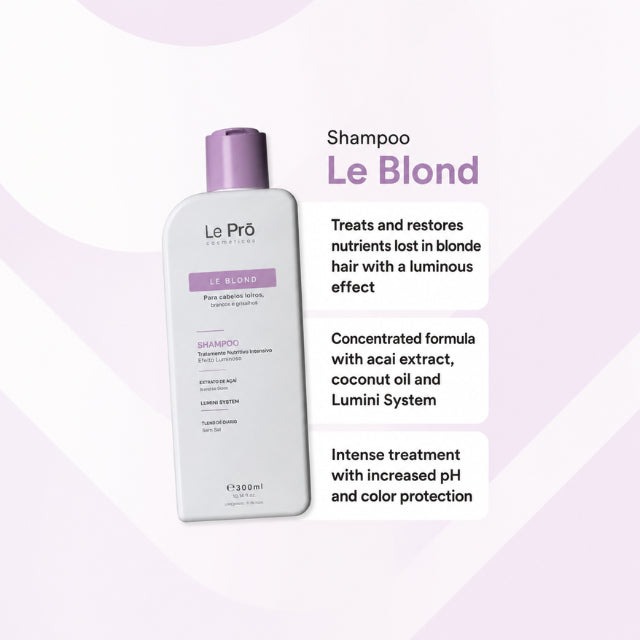 Le Prö Le Blond Anti-Yellow Toning Shampoo 10.14 oz Brazilian Hair Care – Buy now at MKPBR.COM – Worldwide Shipping